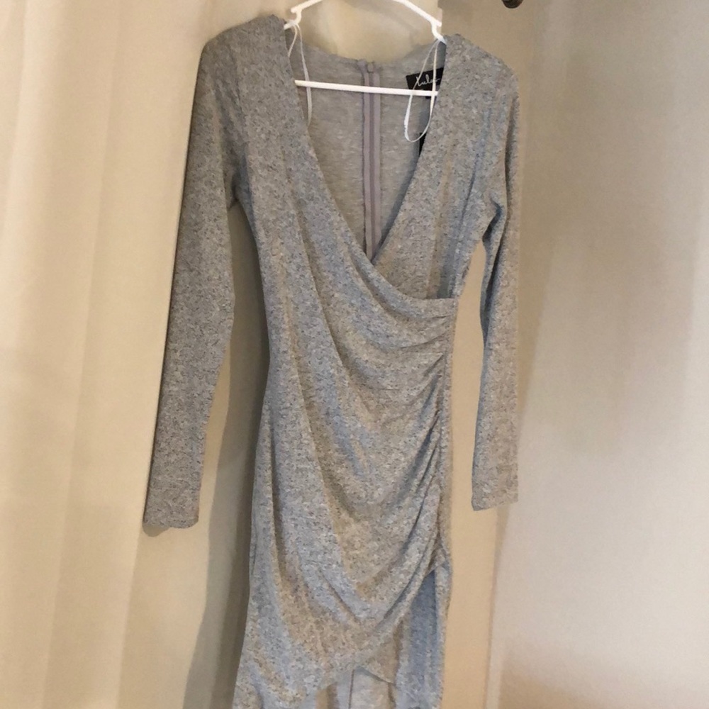Grey long sleeve bodycon